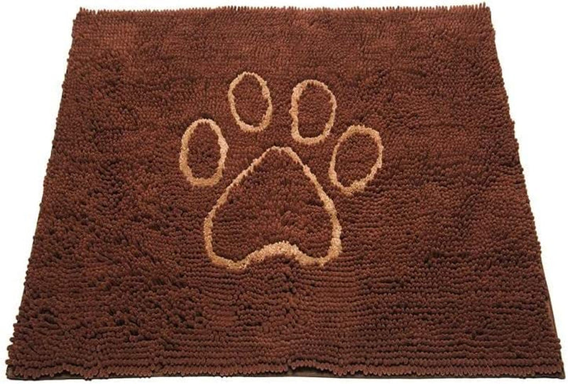 Microfiber Dog Paw Mud Mat - Absorbent Pet Mat with Non-Slip Backing Machine Washable  Large Grey