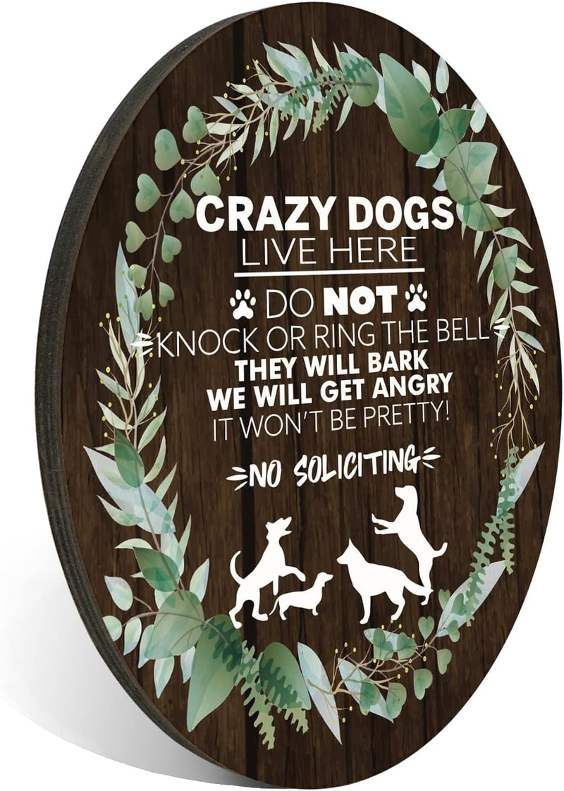 No KnockDog DoorbellSoliciting Sign - IndoorOutdoor Use 4 X 5 Strong Adhesive - PMB026