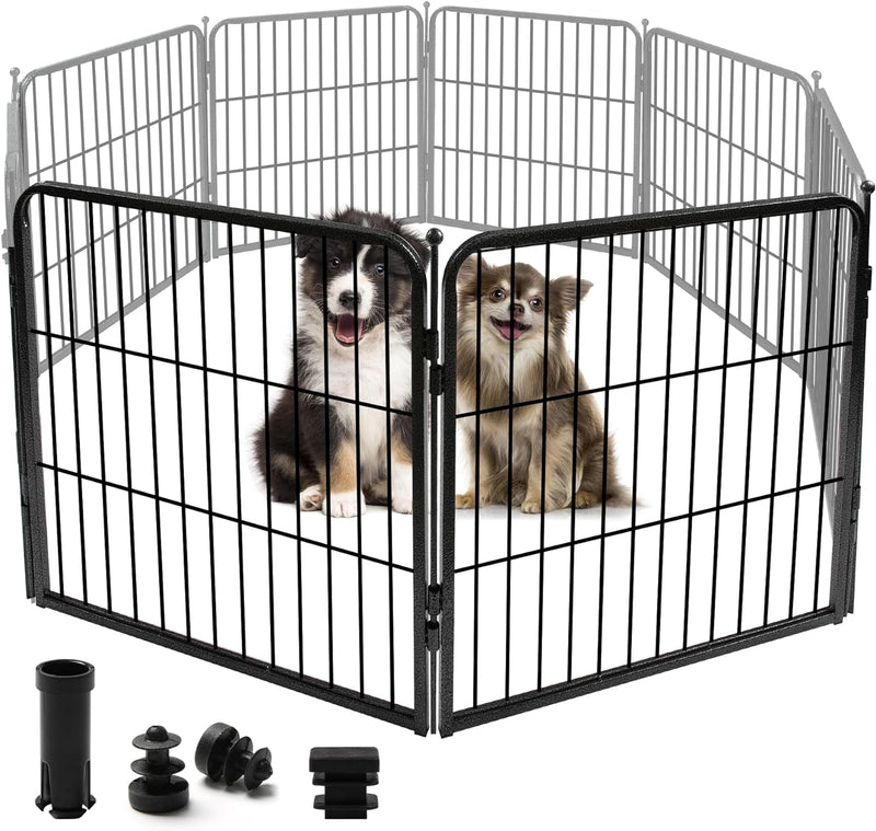 Comsaf Dog Playpen - 32 Height - 8 Panels - Metal Fence - Portable  Easy-Carry - OutdoorIndoor Pet Pen for LargeMediumSmall Dogs