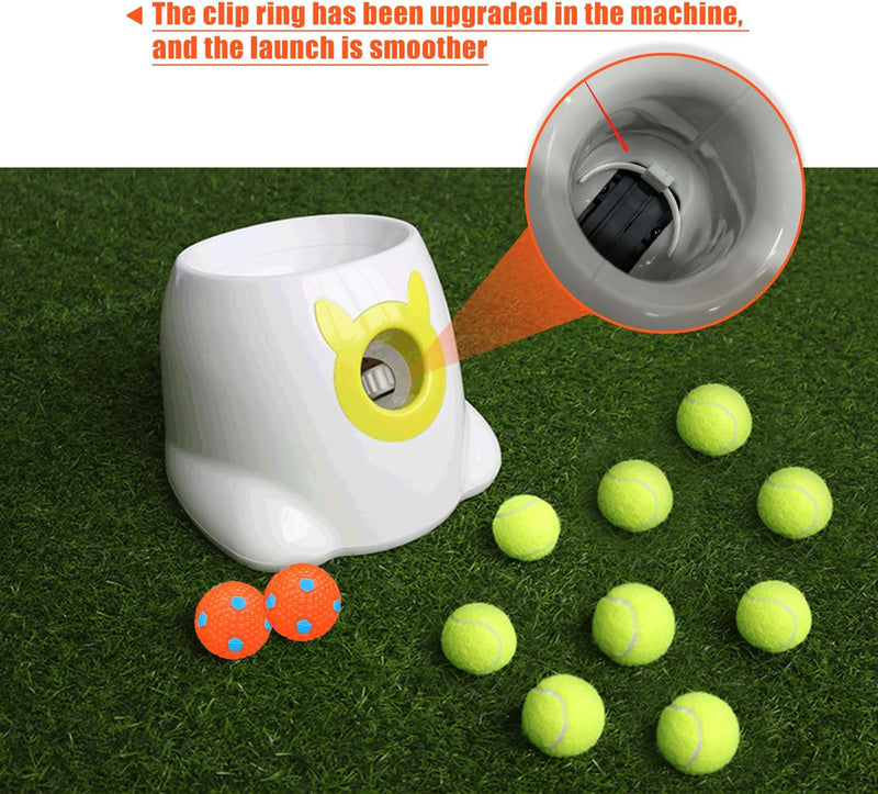YEEGO DIRECT Automatic Ball Launcher for Dogs, Dog Ball Launcher, Dog Ball Thrower Launcher, Interactive Dog Toy Indoor/Outdoor Pet Ball Launcher Machine with 2 Pinballs and 9 Tennis Balls