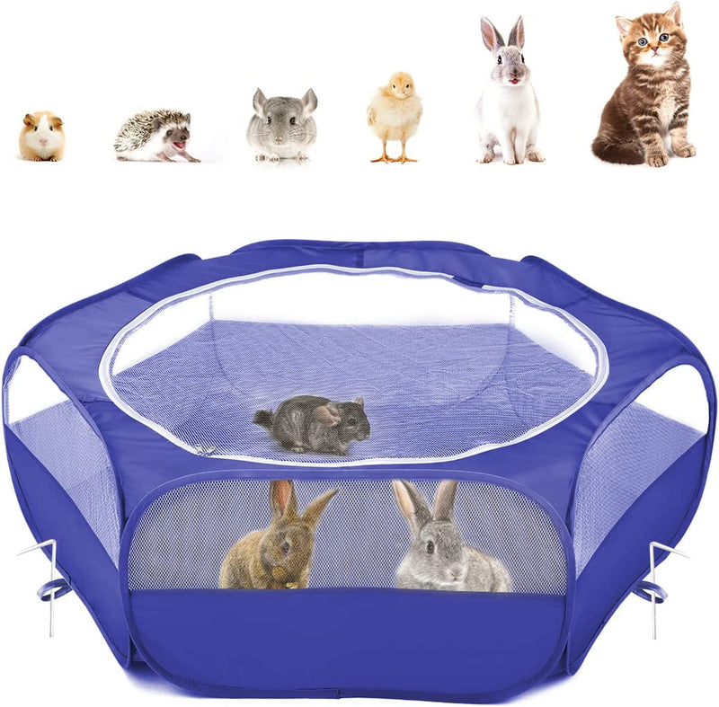 Pawaboo Portable Pet Playpen - Foldable Dog Tent Kennel for IndoorOutdoor - Free Carry Case  Bowl - For PuppyCatBunny - Green