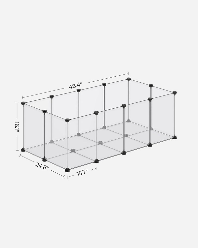 Pet Playpen with Floor Small Animal Pen Pet Fence Indoor DIY Enclosure for Hamsters Rabbits Hedgehogs Ferrets