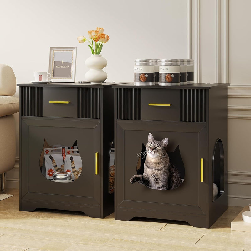 Hidden Cat Box Cabinet - Furniture for Indoor Cat Litter