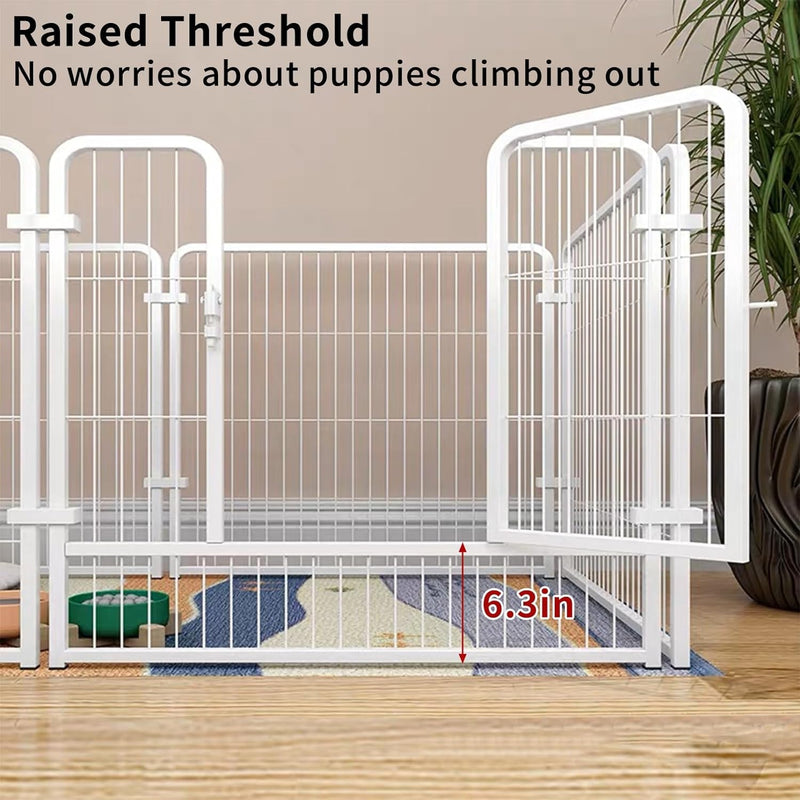 Heavy Duty Portable Dog Playpen - IndoorOutdoor Fence for SmallMedium Pets