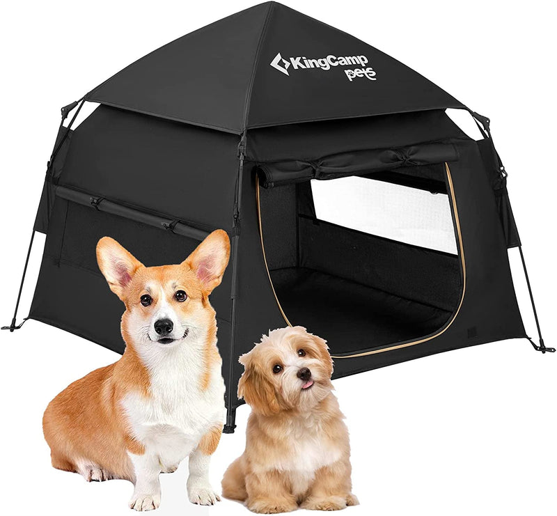 Kingcamp Foldable Dog Playpen with Carrying Case - Ideal for Small and Medium Breeds