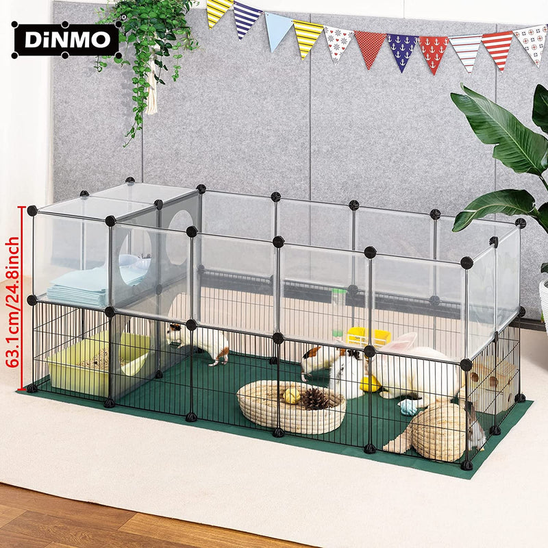 Small Animal Playpen with Oxford Mat and Iron Mesh