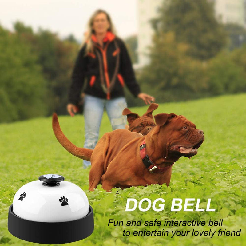 Comsmart Dog Training Bells - Set of 2 Potty Training Bells for Dogs and Cats with Non-Skid Rubber Base 2 Pack White