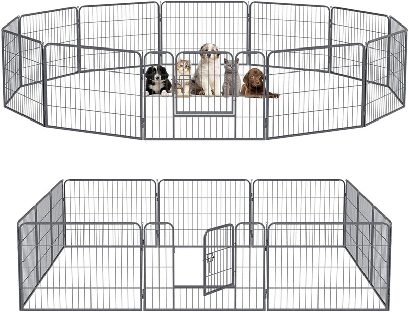 8-Panel Outdoor Dog Playpen with Portable Design - Suitable for LargeMediumSmall Dogs Puppies Rabbits and Small Animals - Perfect for RV Camping and Garden Yard