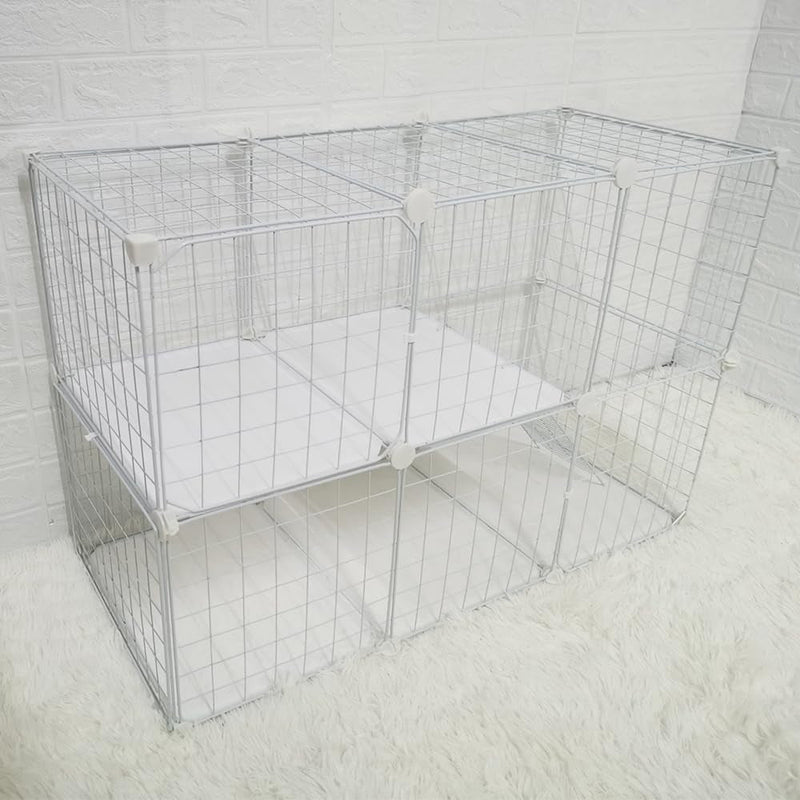 Indoor DIY Cat Playpen Metal Wire Kennel - Detachable Cat Cage