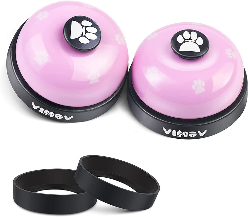 Pet Training Bells - Set of 2 Pink Potty and Desk Bell for Dogs