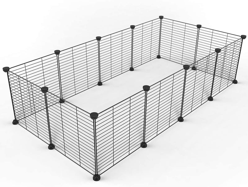 Tespo Pet Playpen - Small Animal Cage Indoor  Portable Fence for Small Animals 12 Panels