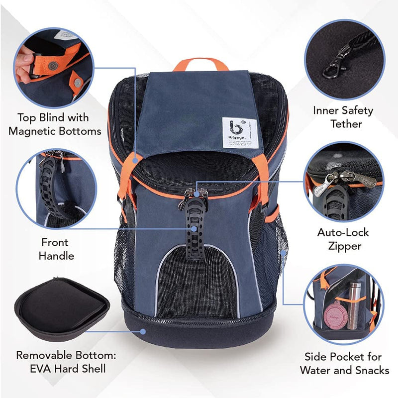 Ibiyaya Airline Approved Pet Carrier - Navy Blue