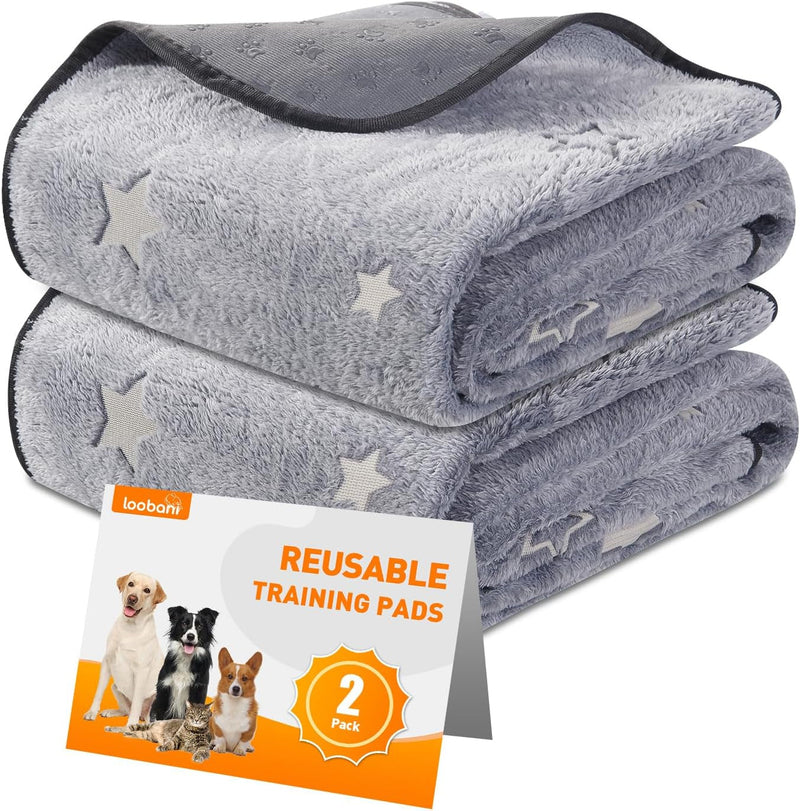 Washable Pee Pads for Dogs - 2 Pack Fast Absorption Reusable Puppy Pads - Waterproof Whelping Pads - Non-Slip Training Pad for Dogs - 31x36