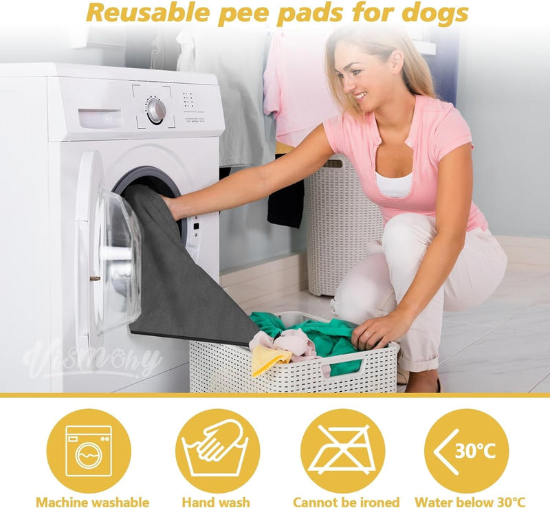 2 Pack Washable Whelping Pads for Dogs - Extra Large Pee Pads for Training Travel and Housebreaking - 72x72