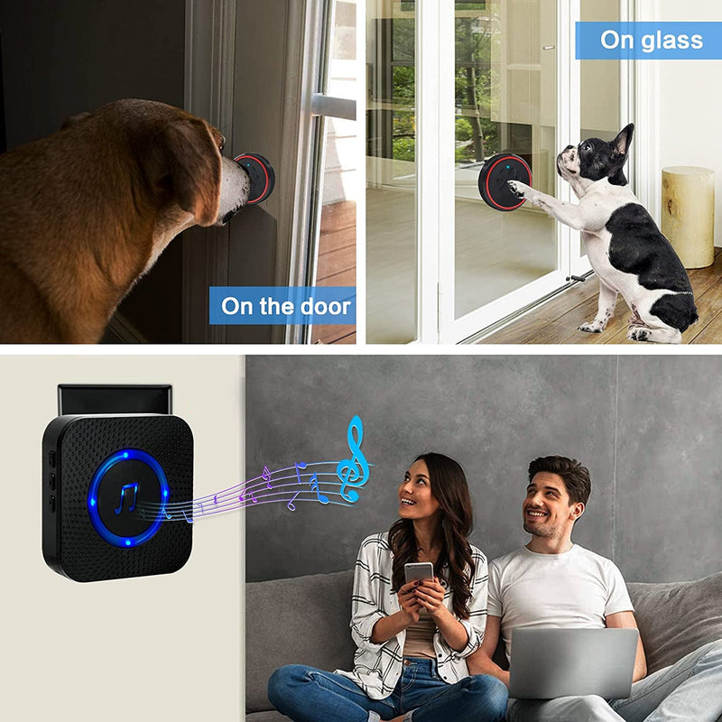 chars Wireless Dog Doorbells for Potty Training - 5 Buttons  3 Receivers