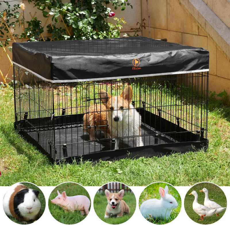 charFoldable Metal Pet Playpen with Door  Top Cover - 36W x 24H - IndoorOutdoor Use