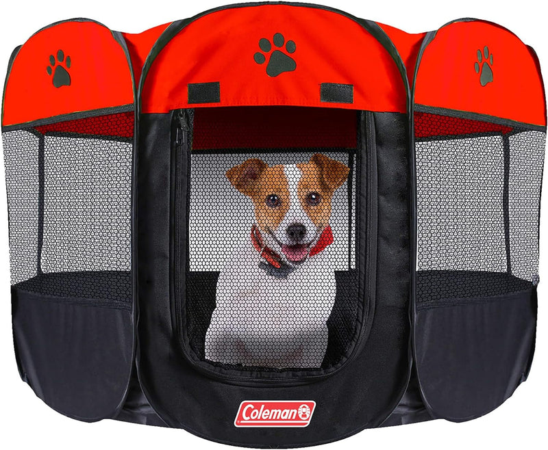 Coleman Pet Playpen - Water Resistant Red