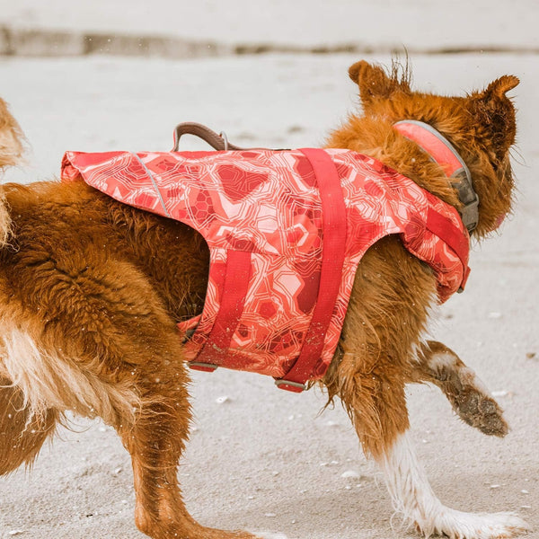 Hurtta Life Savior ECO Dog Life Vest - Coral Camo 80-160 lbs