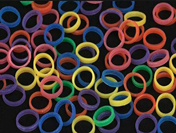 100-Pack Orthodontic Rubber Bands - Neon Colors for Dog Grooming Accessories