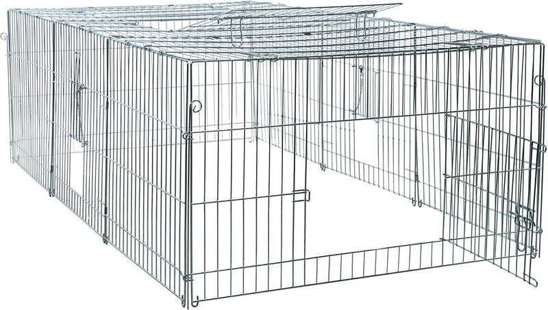 CharactersTRIXIE Outdoor Run - 55 Cu Ft Galvanized Metal Cage Portable Pen for Rabbit and Small Animal