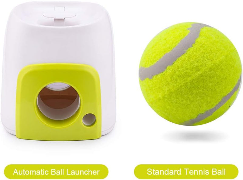 Hztyyier Interactive Dog Food Reward Machine Toy Mini Tennis Ball Automatic Feeder ABS Material for Cats Dogs Pets Other Animals