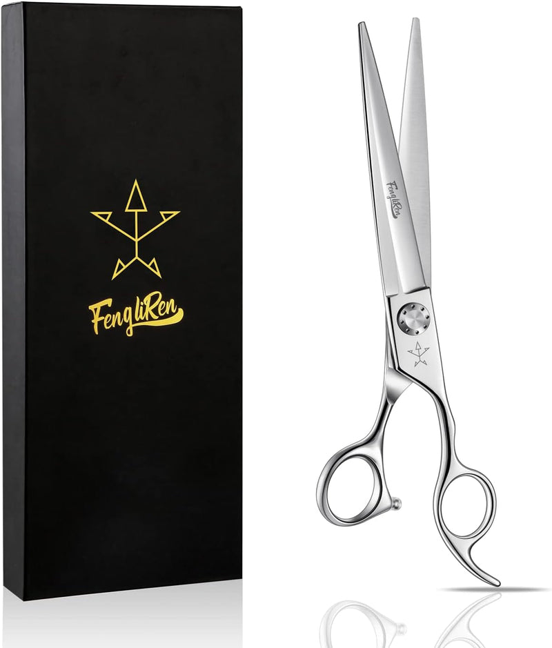 High-End Professional Dog Grooming Curved Scissors Pet Curved Shears 7.5 Inches Extremely Very Sharp Made of Advanced Stainless Steel Alloy by Hand for Dog Cat and Horse Breeder