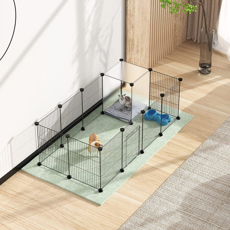 HOMIDEC Small Pet Playpen with Door - 48 x 24 x 16 - IndoorOutdoor