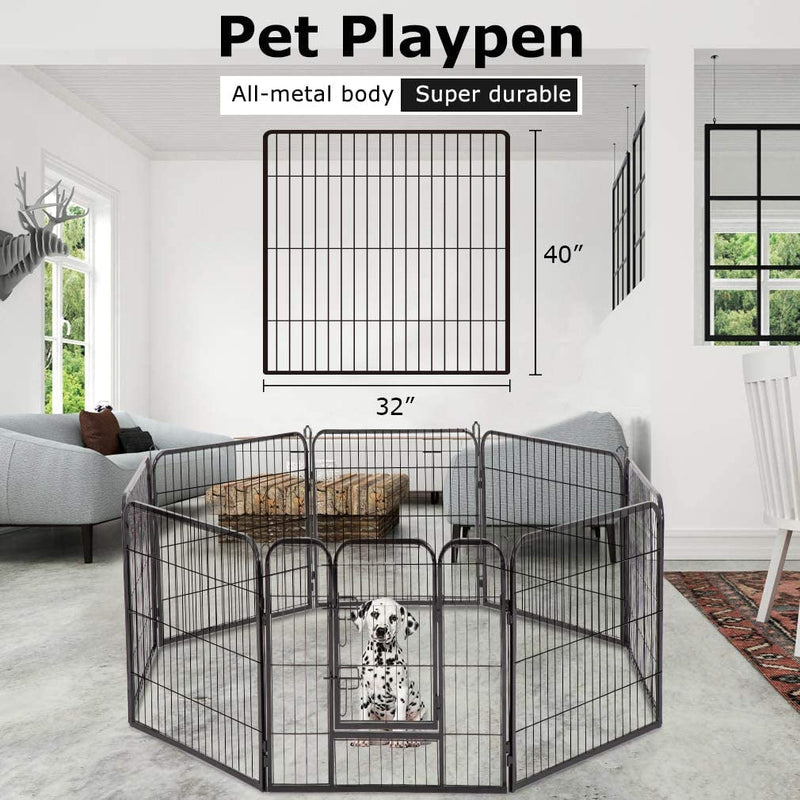 Extra Large Heavy Duty Outdoor Pet Playpen with Door