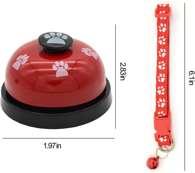 2-Pc Dog Training Bell Kit with Non-Skid Rubber Base and Pet Bells