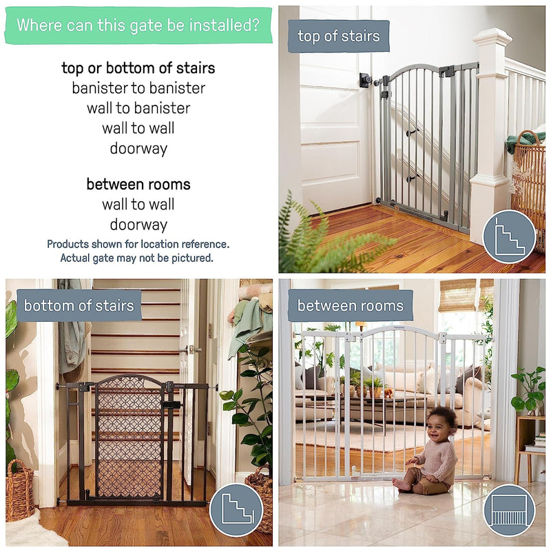 Summer Infant Extra Tall  Wide Safety Gate - Gray 295-53 wide 38 tall