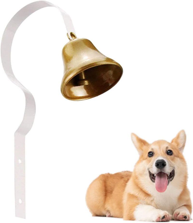 Fixed Metal Dog Doorbell for Potty Training - Wall Mounted White