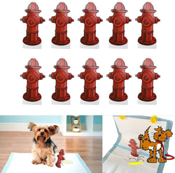 Zerodis Dog Pee Pad,10Pcs Dog Pee Pad Trainer Paper Fire Hydrant Shaped Pet Diaper Pad Guide Pet Potty Guide for Dog Puppy