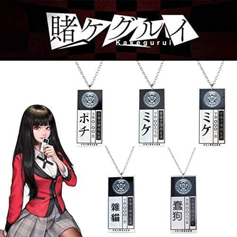 Yumeko Jabami Kakegurui Cosplay Necklace with Slave ID - Anime Character