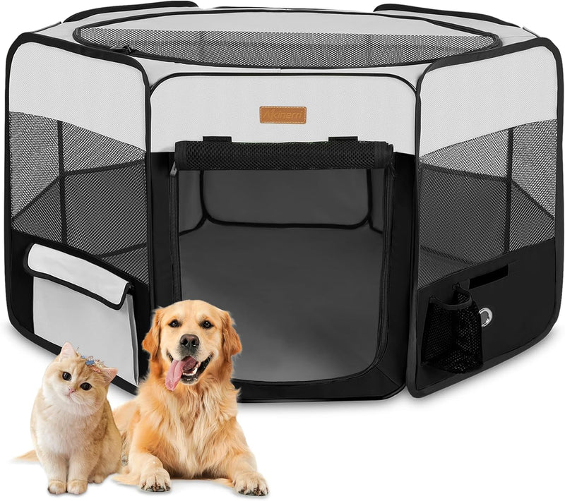 Portable Dog Playpen for IndoorOutdoor Use - Large-Capacity and Foldable