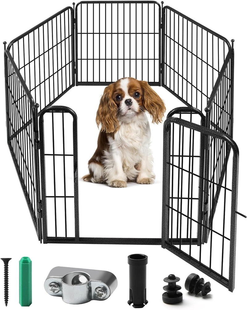 Comsaf Dog Playpen - 32 Height - 8 Panels - Metal Fence - Portable  Easy-Carry - OutdoorIndoor Pet Pen for LargeMediumSmall Dogs