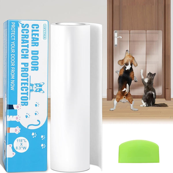 Heavy Duty Door Protector for Pet Scratching Flexible  Clear - Furniture Window Wall 118In x 83In