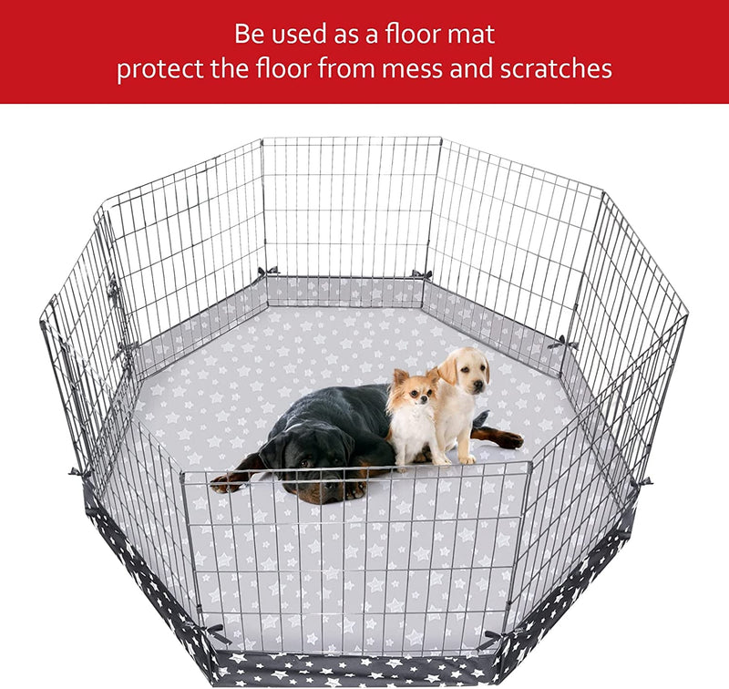 Octagon Dog Playpen Cover - SunRain Proof Shaded and Secure Fits 24 Pen IndoorOutdoor