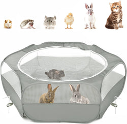 Pawaboo Portable Pet Playpen - Foldable Dog Tent Kennel for IndoorOutdoor - Free Carry Case  Bowl - For PuppyCatBunny - Green