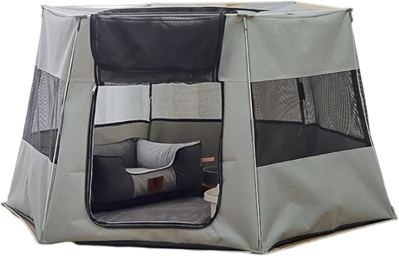 Portable Pet Playpen - Foldable Exercise Enclosure for Cats and Small Pets - IndoorOutdoor Travel Kennel