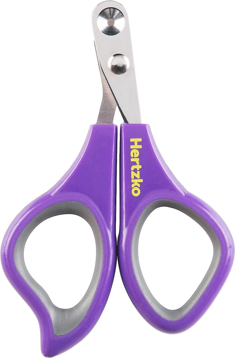 Hertzko Professional Pet Nail Scissors Sharp Stainless Steel Angled Blade for Easy Cutting - Suitable for Small Breed Animals - Dogs, Cats, Rabbits and Birds