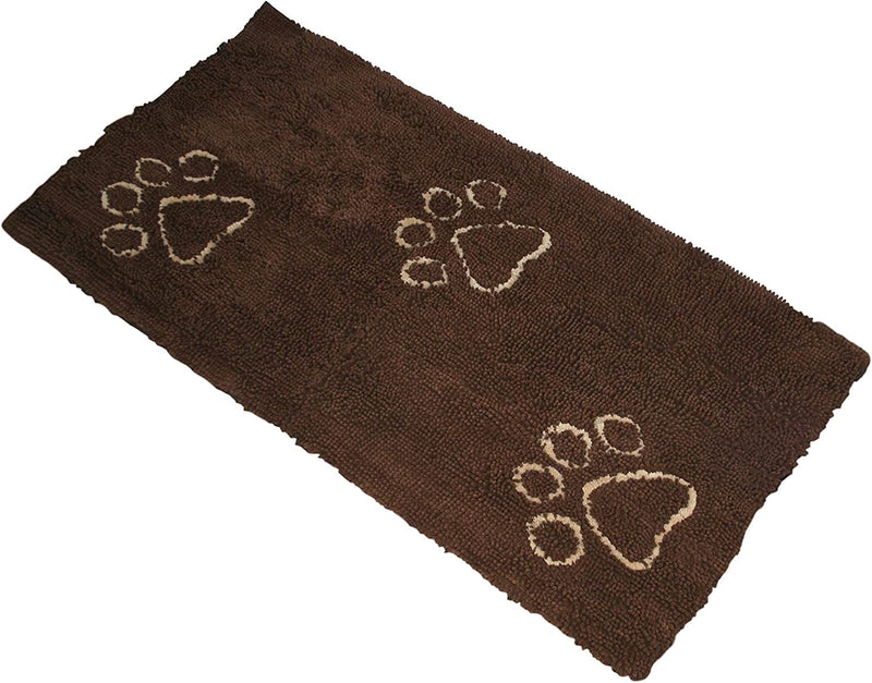 Microfiber Dog Paw Mud Mat - Absorbent Pet Mat with Non-Slip Backing Machine Washable  Large Grey