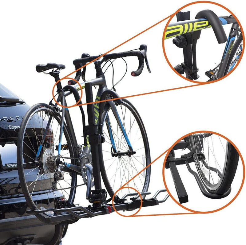 Hitch Mount Bike Rack - BV Carrier for Cars Trucks and SUVs - E-Bike Fat Tire Standard Bike Compatible