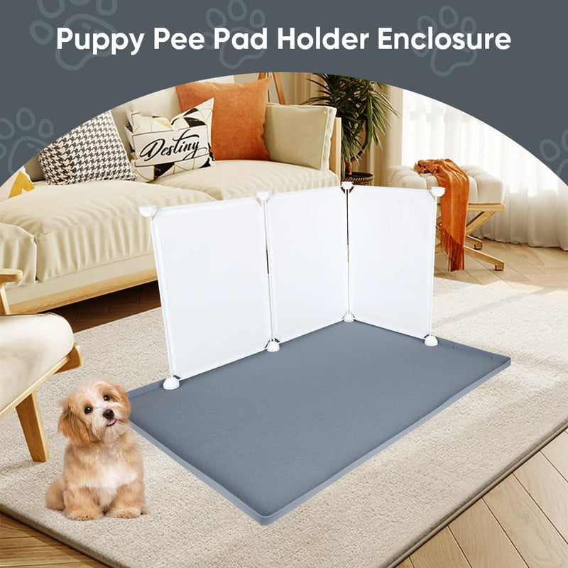 Puppy Pee Pad Holder with Splash Guard - No Spill Easy Cleanup 22x28 inches