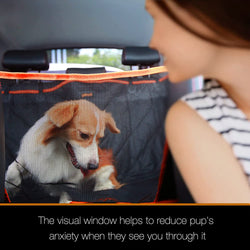 Ibuddy Waterproof Dog Seat Cover for Trucks with Mesh Window - Machine Washable X-Large SUV Friendly with Side Flaps - Protects Against Dirt Fur