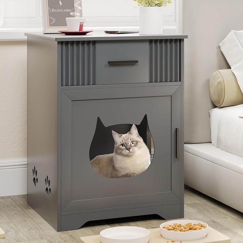 Hidden Cat Box Cabinet - Furniture for Indoor Cat Litter