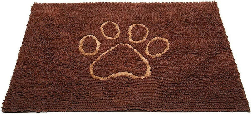 Microfiber Dog Paw Mud Mat - Absorbent Pet Mat with Non-Slip Backing Machine Washable  Large Grey