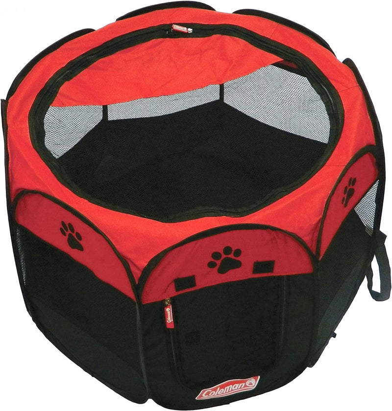 Coleman Pet Playpen - Water Resistant Red