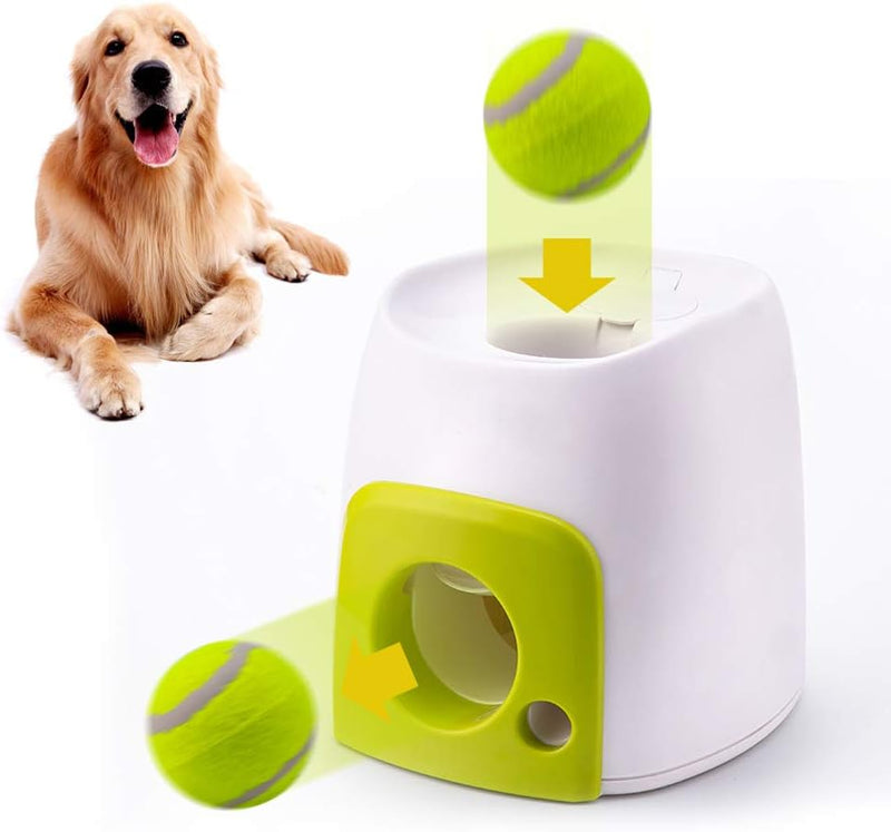 Hztyyier Interactive Dog Food Reward Machine Toy Mini Tennis Ball Automatic Feeder ABS Material for Cats Dogs Pets Other Animals