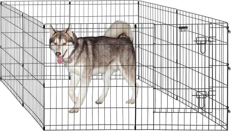 Pet Trex 24 Exercise Playpen with Gate for Dogs - 30 High Panels 8 pack