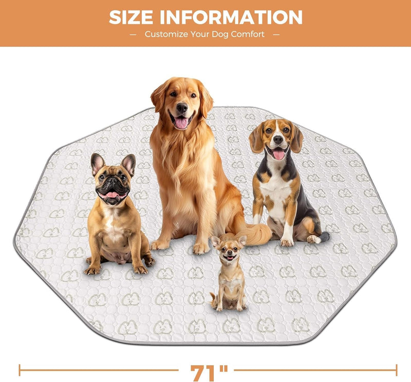 FXW Washable Puppy Pads - Super Absorbent for Dog Playpen 71 Diameter